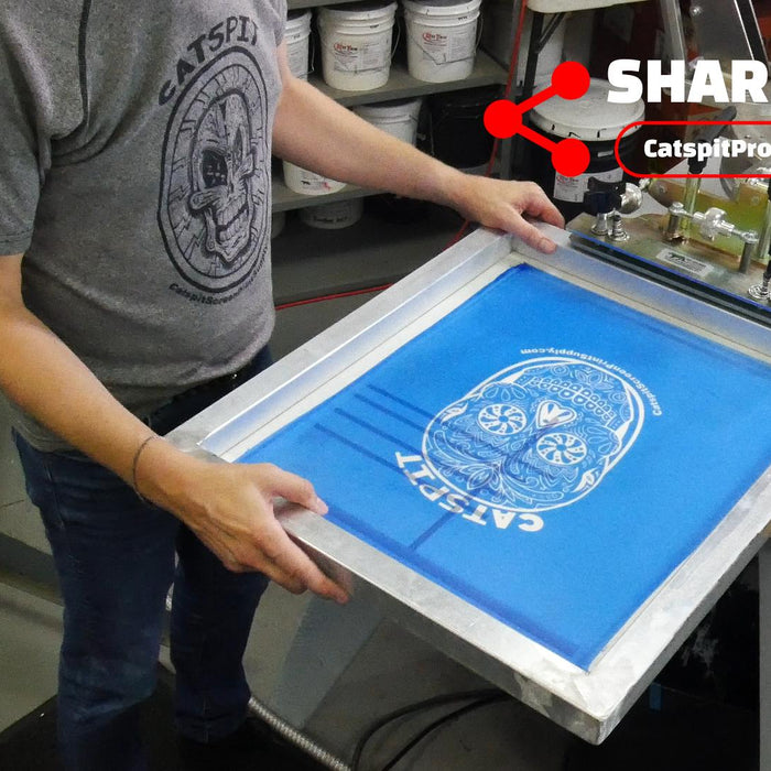 Quick 1 Color Screen Setup On Rear Clamp Printing Press