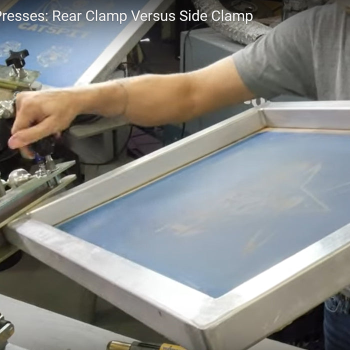 Manual Screen Printing Presses: Rear Clamp Versus Side Clamp