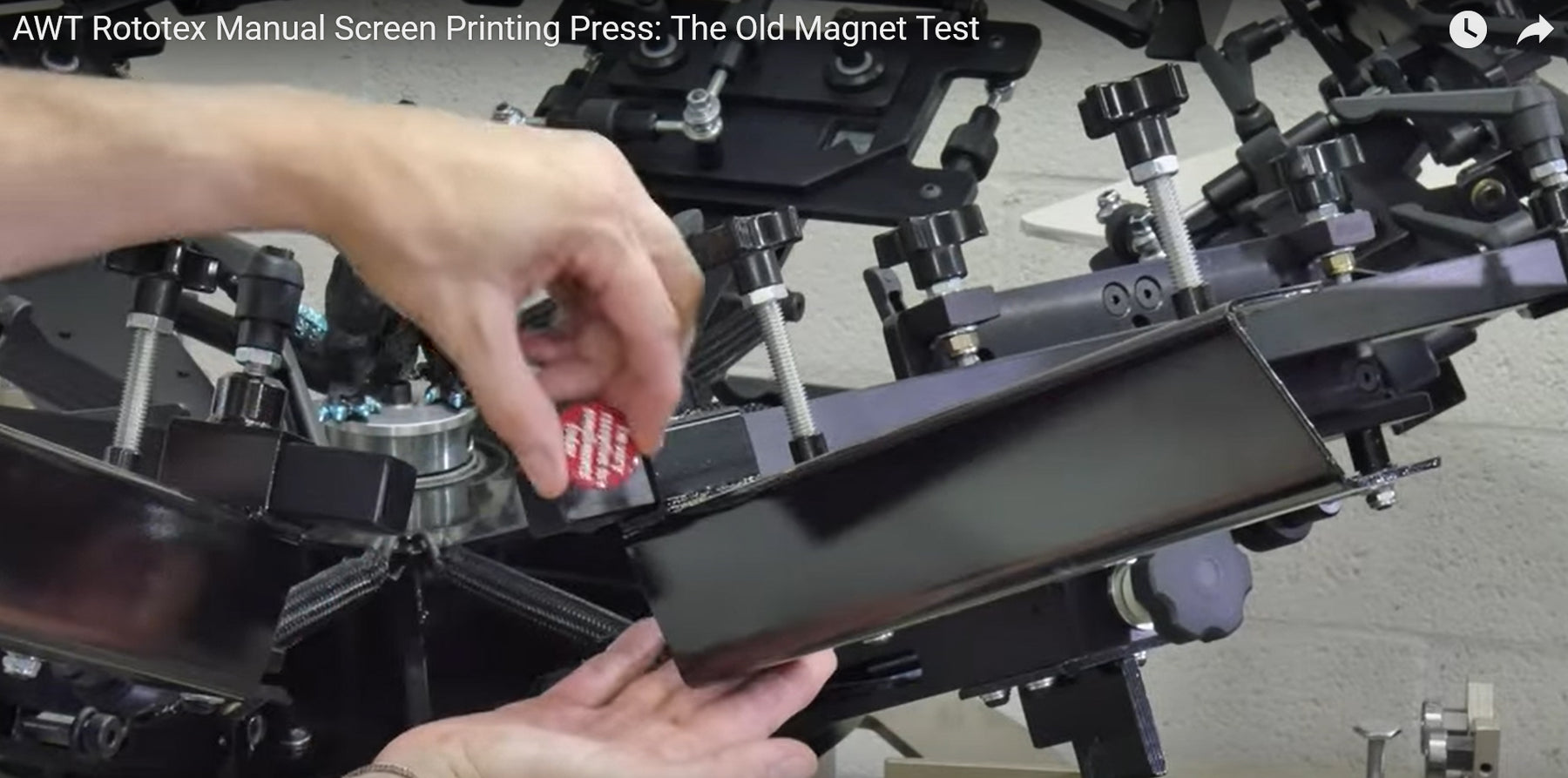 AWT Rototex Manual Screen Printing Press: The Old Magnet Test