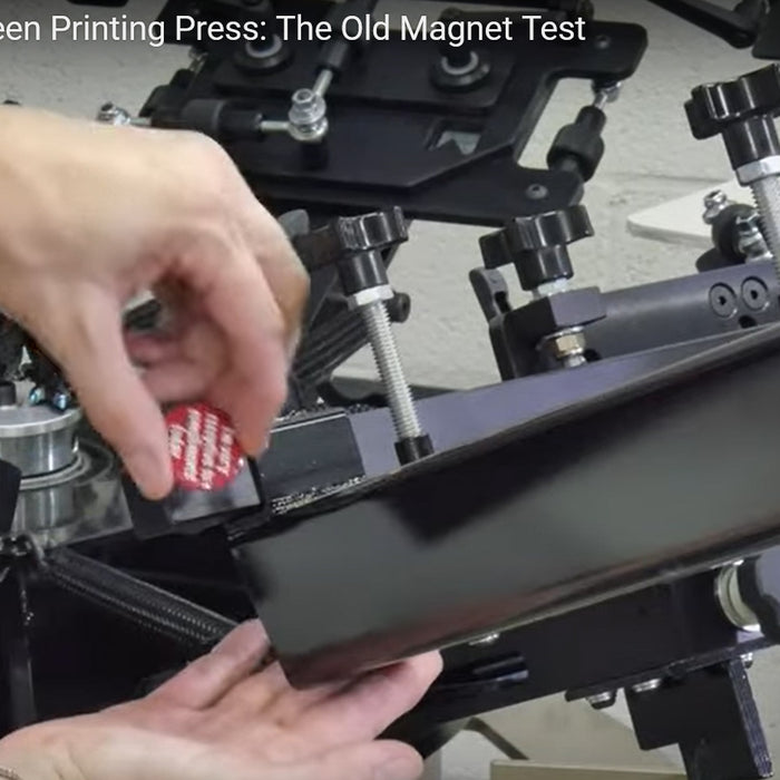 AWT Rototex Manual Screen Printing Press: The Old Magnet Test